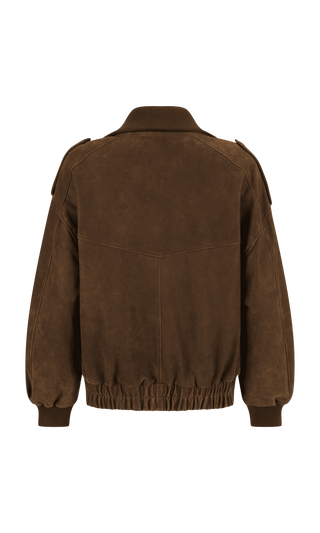 Fontaine Leather Bomber Jacket