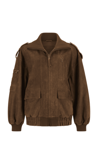 Fontaine Leather Bomber Jacket
