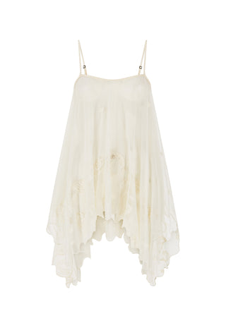 an-off-white-semi-sheer-spaghetti-strap-dress-with-a-tiered-ruffled-asymmetrical-hem-and-delicate-floral-embroidery-shown-against-a-plain-white-background